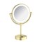 Kibi Circular LED Free Standing Magnifying Make Up Mirror - Brushed Gold KMM104BG - alternate 1